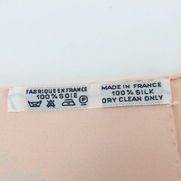 HERMES Pink Silk Scarf - Picture 9 of 10
